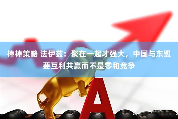 棒棒策略 法伊兹：聚在一起才强大，中国与东盟要互利共赢而不是零和竞争