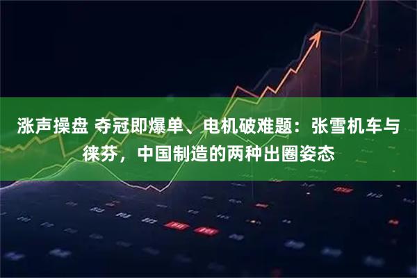 涨声操盘 夺冠即爆单、电机破难题：张雪机车与徕芬，中国制造的两种出圈姿态