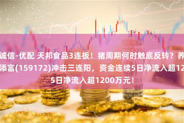 诚信-优配 天邦食品3连板！猪周期何时触底反转？养殖ETF汇添富(159172)冲击三连阳，资金连续5日净流入超1200万元！