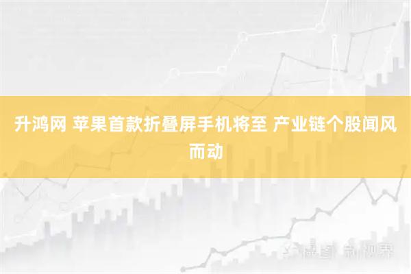升鸿网 苹果首款折叠屏手机将至 产业链个股闻风而动