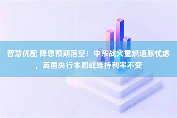 智慧优配 降息预期落空！中东战火重燃通胀忧虑，英国央行本周或维持利率不变