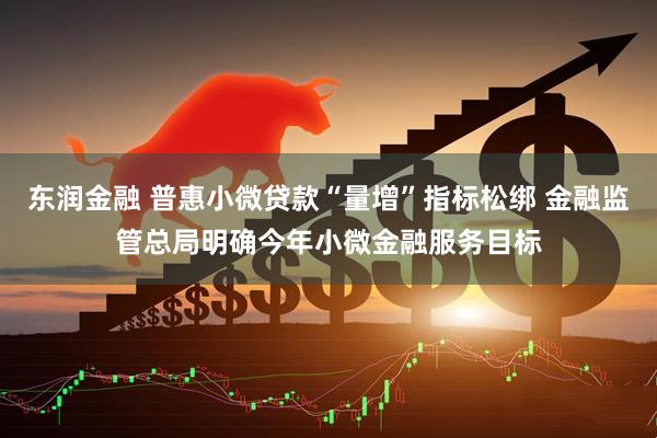 东润金融 普惠小微贷款“量增”指标松绑 金融监管总局明确今年小微金融服务目标