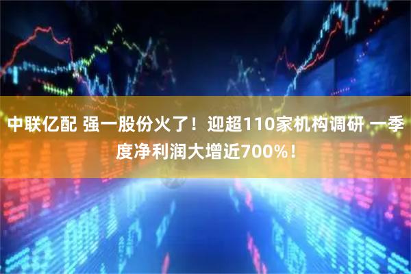中联亿配 强一股份火了！迎超110家机构调研 一季度净利润大增近700%！
