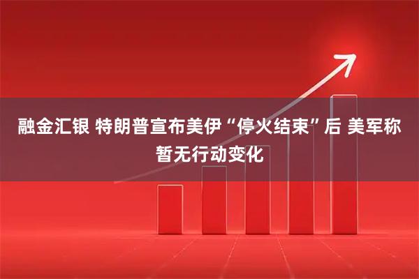融金汇银 特朗普宣布美伊“停火结束”后 美军称暂无行动变化