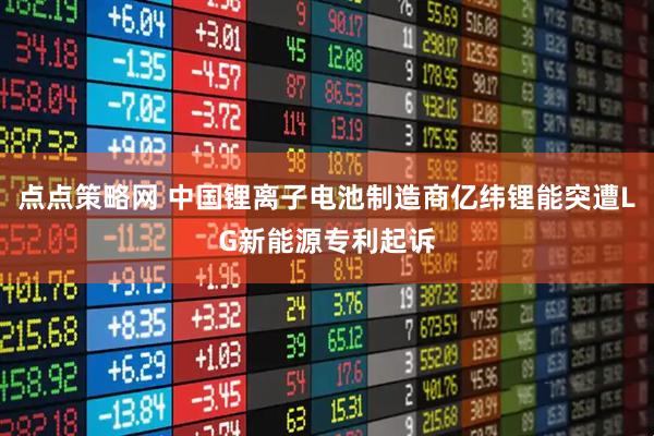 点点策略网 中国锂离子电池制造商亿纬锂能突遭LG新能源专利起诉